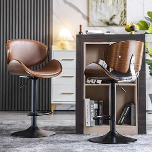 Light Luxury Bar Swivel Bar Modern Simple Bar Chair Stool High Stool Backrest Lifting Cash Register Chair for Home