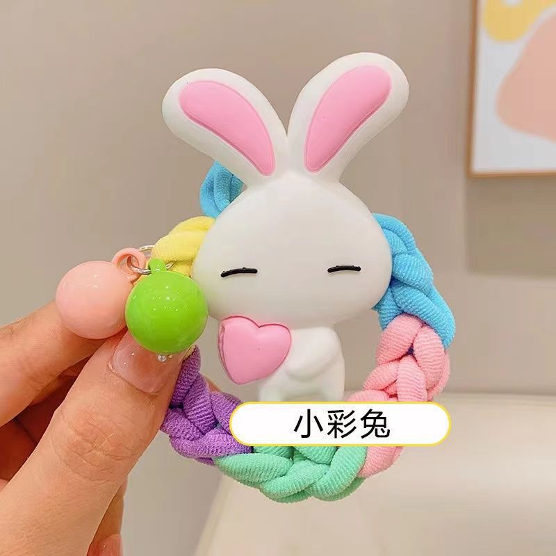 Lindo perro invencible banda de goma de color grueso cuerda de lazo de pelo femenino banda de Pelo elástico cuerda de pelo durable nueva explosión de sonido TikTok