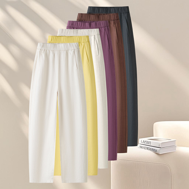 Tencel Linen Summer New Women's Pants 2026 Hot-Selling Cropped Curved Pants Lightweight Breathable Cool Stylish Casual Pants Tencel Linen Summer New Women's Pants 2026 Hot-Selling Cropped Curved Pants Lightweight Breathable Cool Stylish Casual Pants