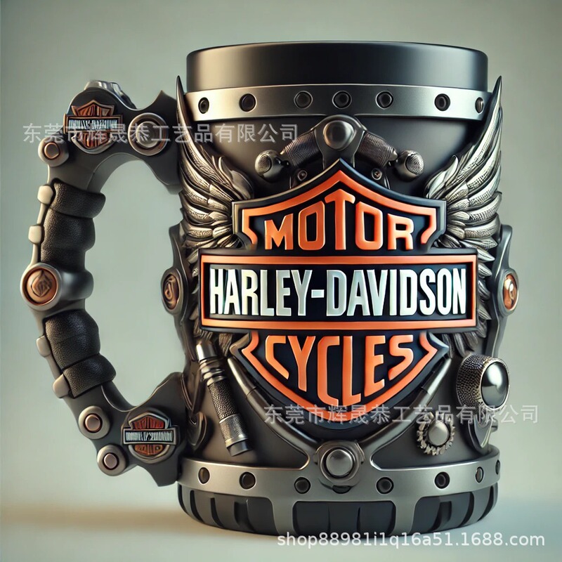 跨境新品Harley Davidson 3D Mug哈雷戴维森 3D马克杯咖啡杯|undefined
