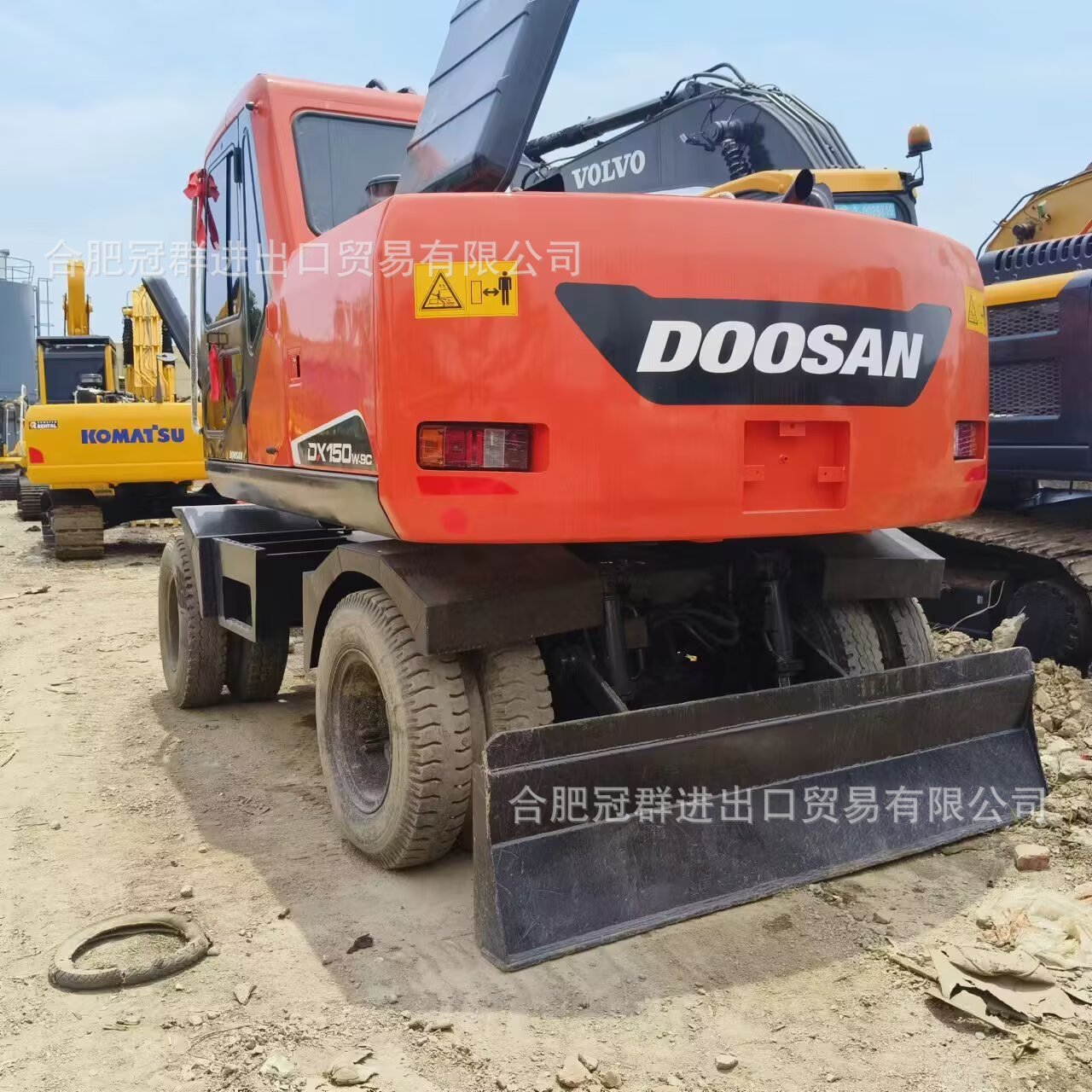 Excavadora de ruedas Doosan DX150W moderna excavadora de ruedas directamente para Hitachi Trinity Carter Komatsu Volvo image 3