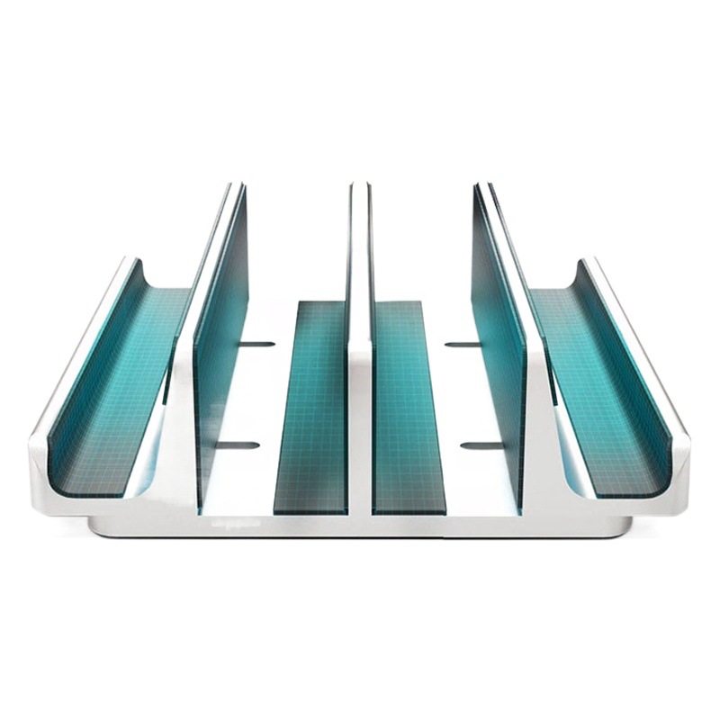 Aleación de aluminio portátil soporte vertical soporte la computadora MacBook Pro escritorio estante almacenamiento base