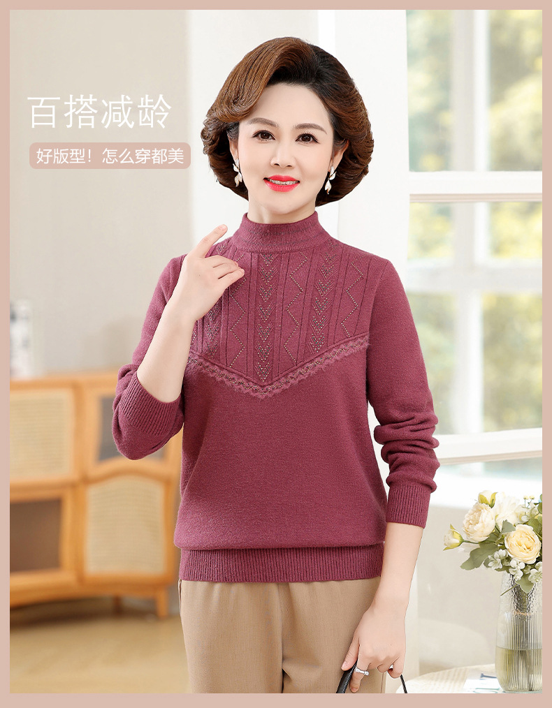D7030 720K ÁO LEN NỮ TONTDI ÁO LEN MÙA XUÂN THU ĐÔNG TRUNG NIÊN DÀY ẤM THỜI TRANG NỮ G02 SẢN PHẨM MỚI
