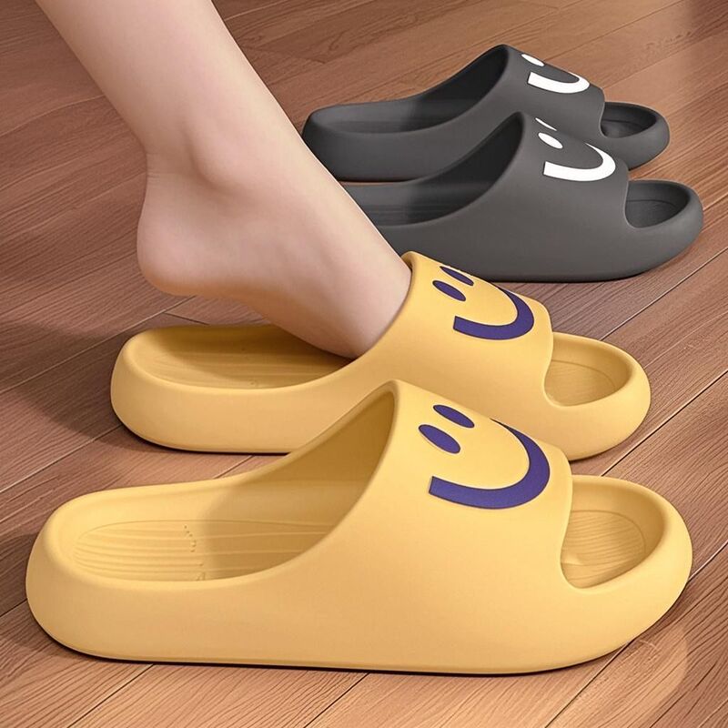 Smiley New Eva Sandals for Women Summer Indoor Home Bathroom Bathing Thick-Soled Cartoon Sandals for Men Wholesale