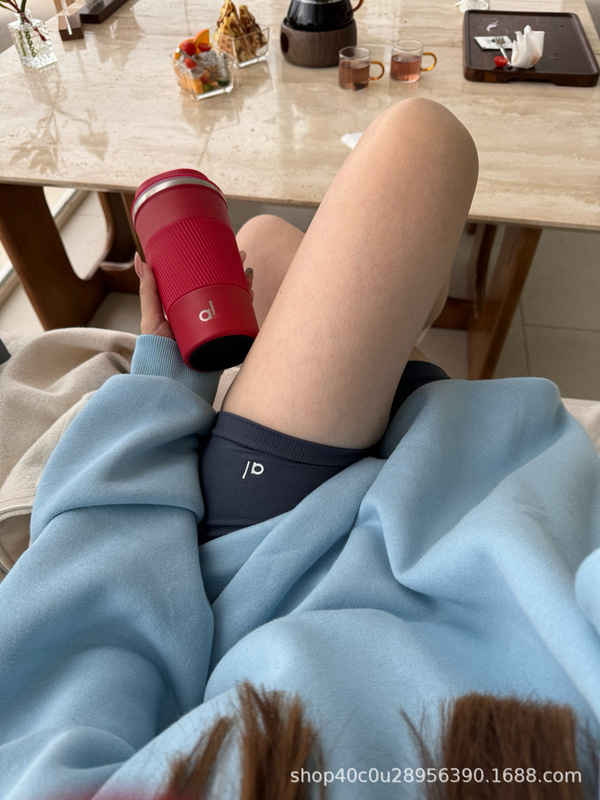alo跨境运动短裤女高腰提臀骑行三分裤跑步健身瑜伽紧身短裤|undefined