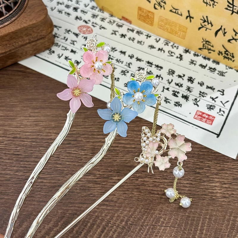 Nuevo estilo chino ropa de cabello estilo antiguo paso agitar ping pin