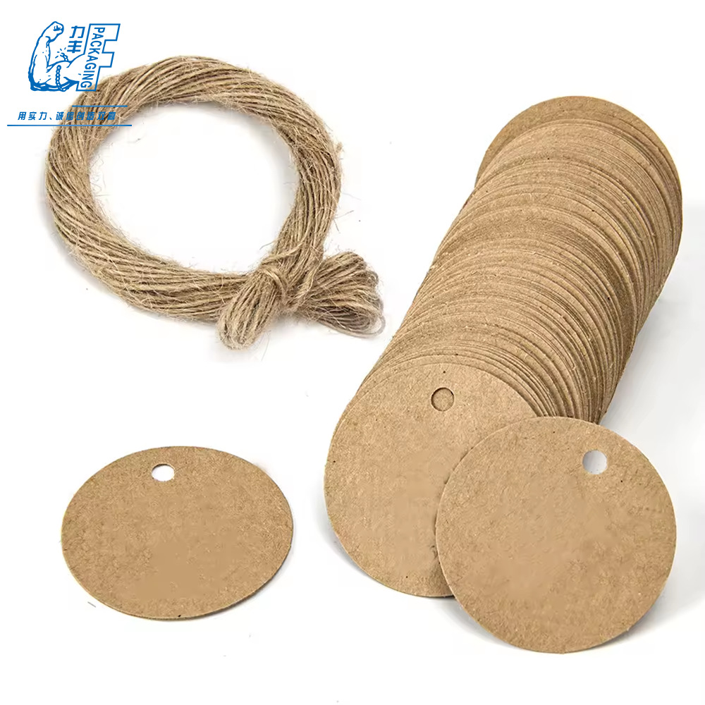 现货跨境牛皮纸吊牌5cm圆型万圣节圣诞节感恩节卡纸涂鸦手写卡