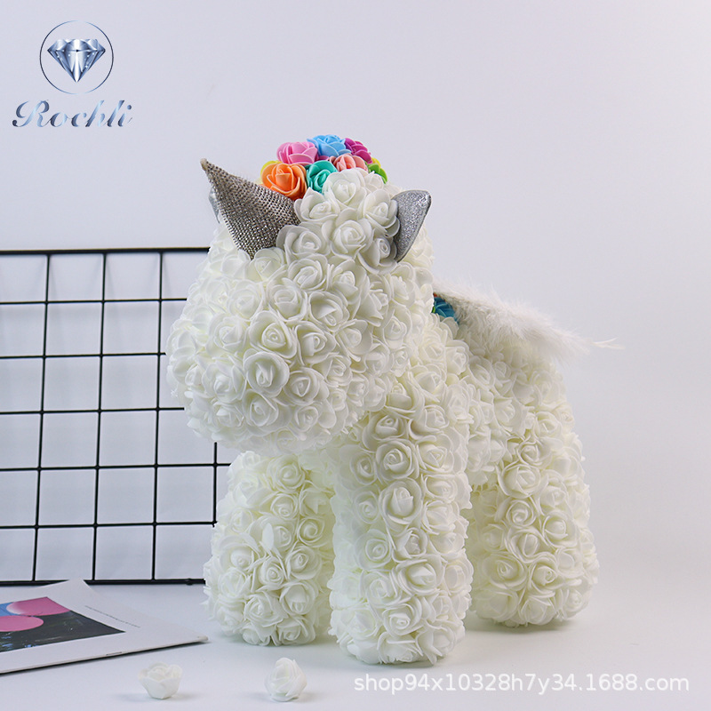 Corona, velo de cabeza, unicornio, flor inmortal, chica, amante, cumpleaños de Navidad, esposa.