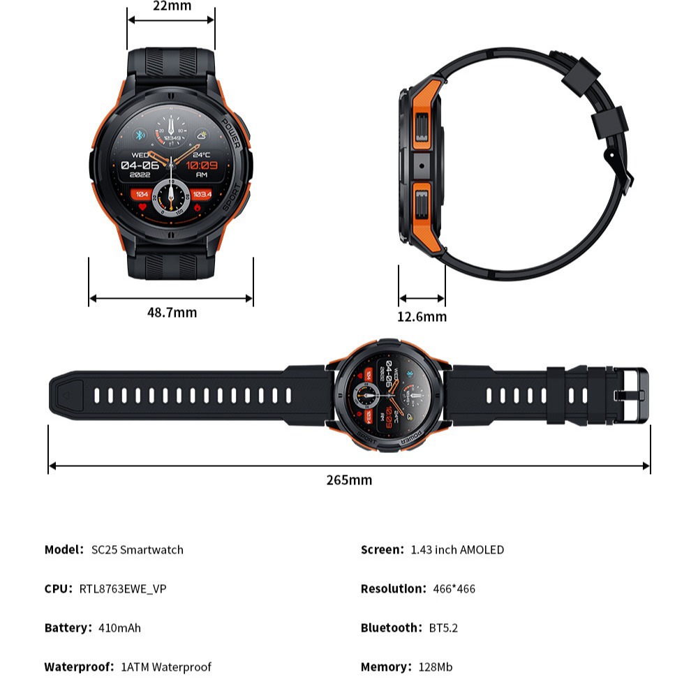 Amoled Sports Smartwatch With Round Screen And Call Function_voghion.com