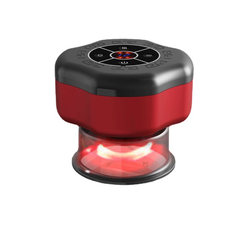 Vacuum intelligent cupping scrape device electric breath heating device meridian detox massage instrument for scraping therapy