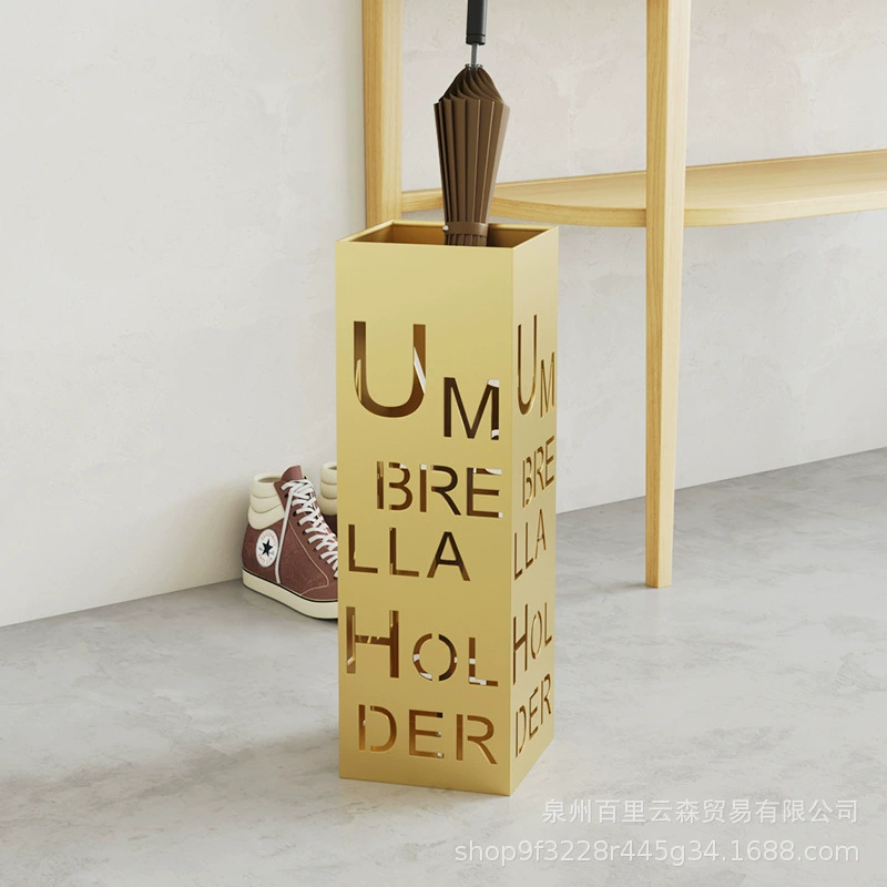 Creative letters Golden Iron Education Office Umbrella House House Furnishing Barrel Putting Umbrella Company Hotel Cross-border