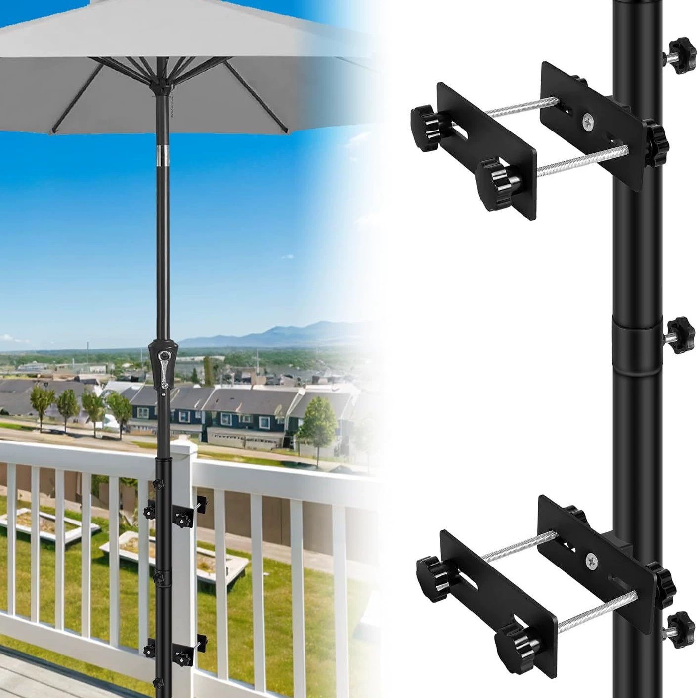 Подставка для зонта для двора, уличное фиксированное ограждение (решетка/столб), основание для зонта от солнца, кронштейн для зонта для двора