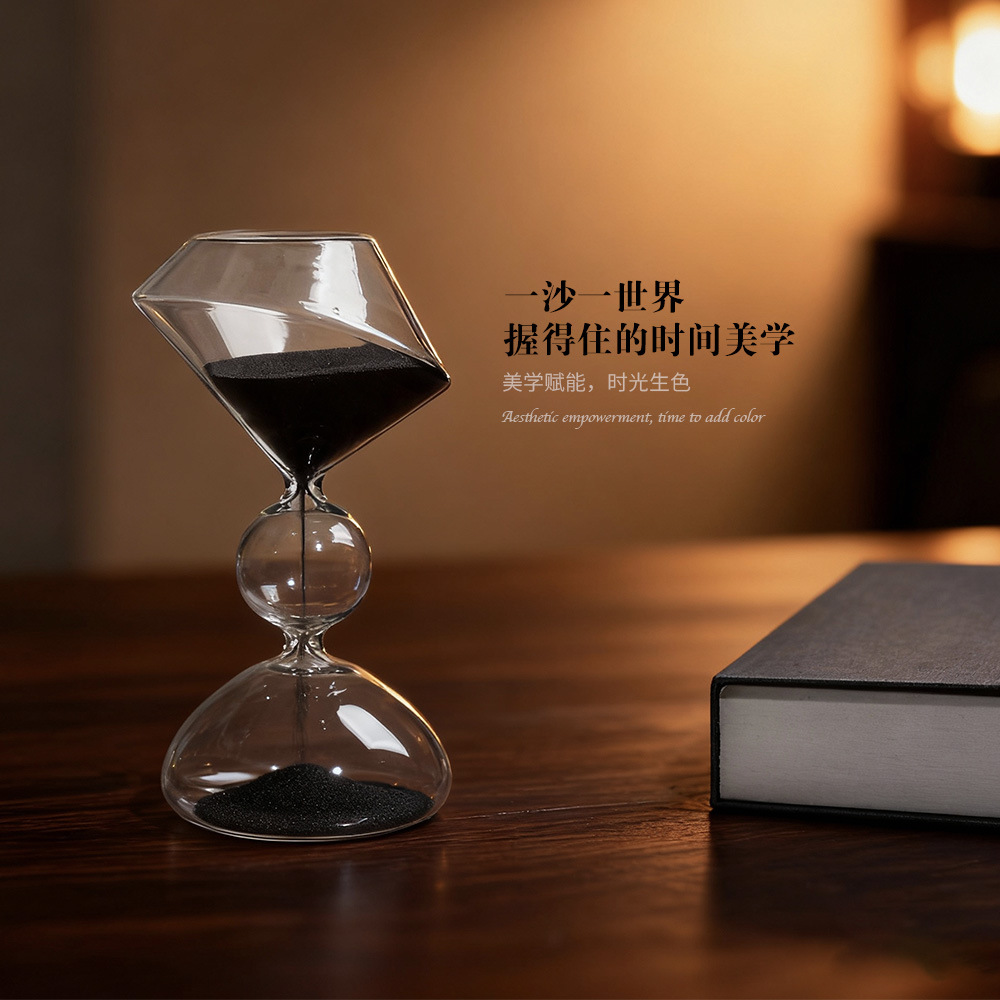 Hogar nórdico reloj de arena de vidrio de forma especial temporizador de arte reloj de arena regalos creativos estilo moderno decoraciones para el hogar