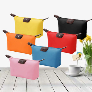 Korean Style Cute Dumpling Cosmetic Bag Candy Color Foldableing Mommy Dumpling Type Gift Storage Toiletry Bag Wholesale 33g