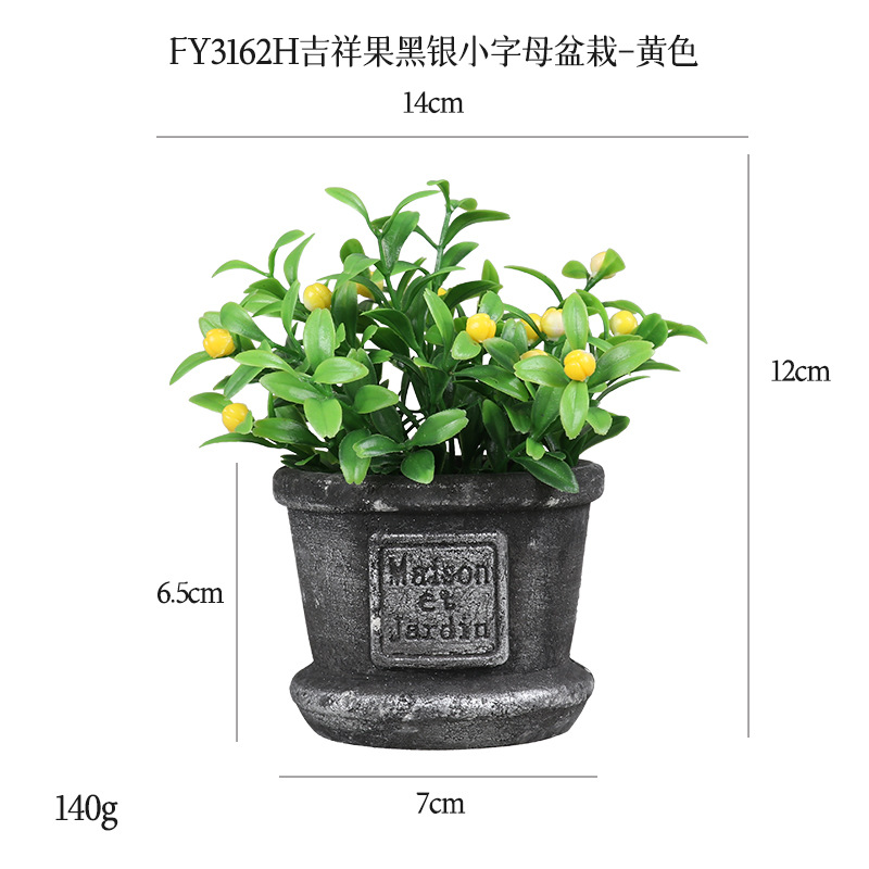 Más de 100 conjuntos de bonsáis artificiales de flores de plástico, plantas en maceta de pulpa de papel retro de gran venta transfronteriza, adornos de flores artificiales, macetas de flores falsas.