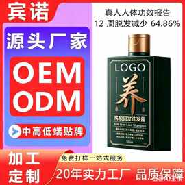 定制白参菌洗发水宾诺防脱固发健发侧柏叶OEM广州贴牌源头加工厂