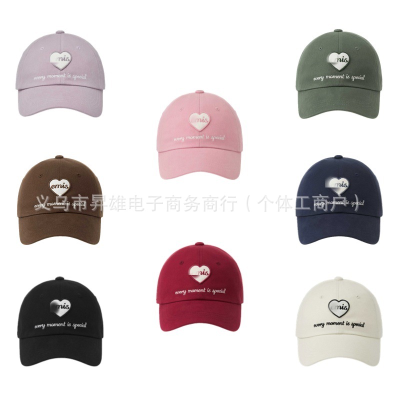 韓国エミス野球帽新しいラブハットニッチトレンディブランドカップルスタイルトレンディなワンピースドロップシッピングひさしキャップカジュアル|undefined