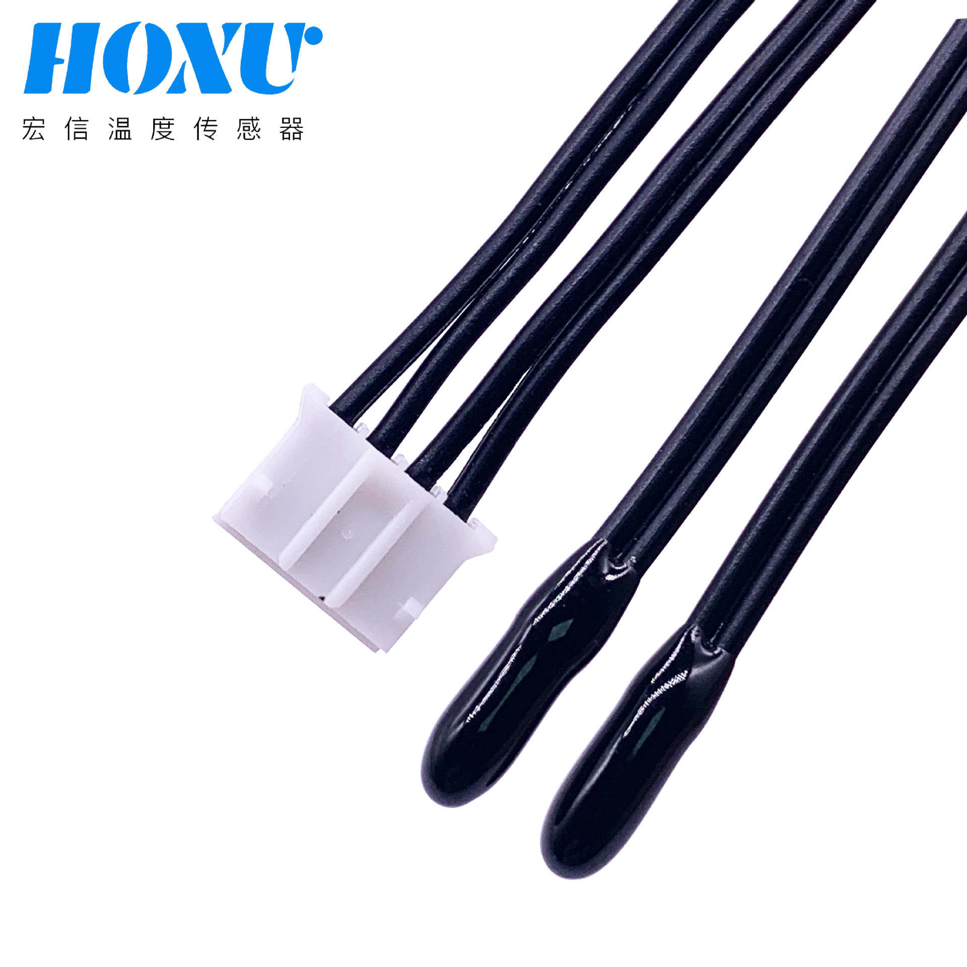 源头厂家防水耐高温环氧树脂封装10K50K100K双水滴头温度传感器