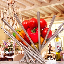 不锈钢达芬奇果盘 水果篮蔬菜零食客厅家用收纳现代简约水果盘