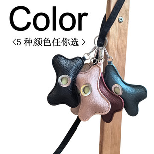 Pet Pick-up bag storage bag portable fashion PU leather dog garbage bag dispenser dog walking essential poop bag