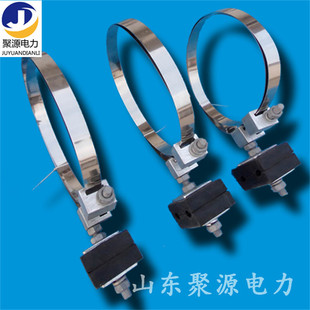 Fiber Optic Cable Fixing Fixture Steel Strip Type Leading Cable Clamp Rubber Insulating Cable Clamp