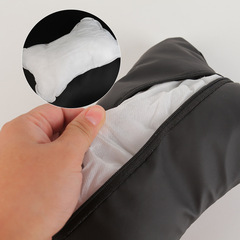 Automotive interior accessories red wine PU leather car headrest car neck pillow 28*18*10CM car bone pillow