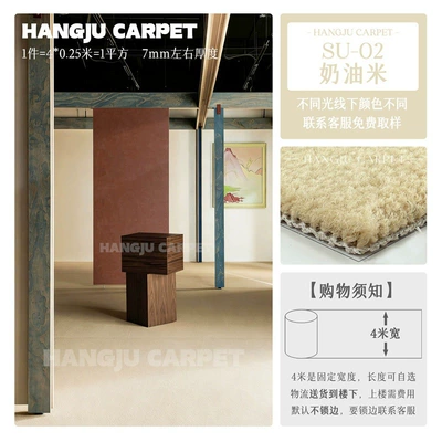 Colorful Solid-Color Carpet for Photography, Car Carpet - su-02-cream-rice