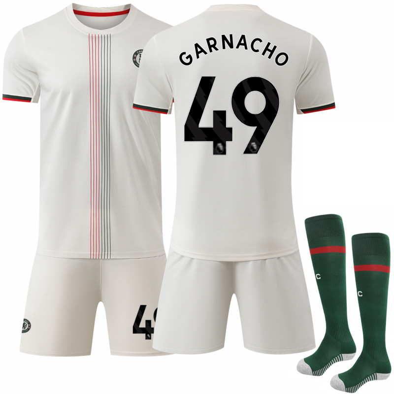 Camiseta de Fútbol de Chelsea 2526, Visitante, 17 Gana Chau, Club Chelsea, Número 10 Palmer, Camiseta de Fútbol Gana Chau