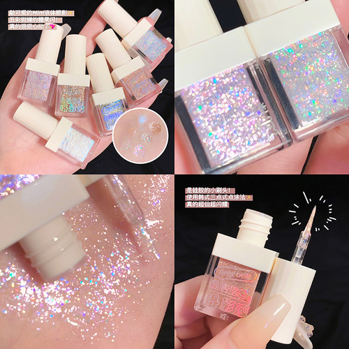 Gegebear Gege bear liquid eye shadow pearlescent sequin glitter eye shadow brighten a drop of tears makeup wholesale