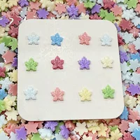 Кленовый лист, однотонный макарон, растение, дизайн ногтей, аксессуары из смолы, носимые шпильки для ногтей, кукольная одежда, заколка для волос, планировщик ручной работы.