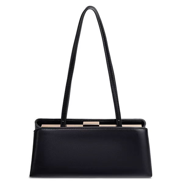 S Light Luxury Crossbody Retro Textured Shoulder Handbag Niche Saddle Underarm Baguette Bag