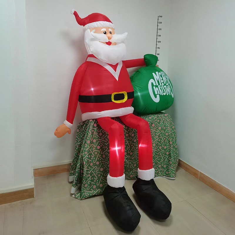 2025 クロスボーダー Amazon 新しいインフレータブルモデルクリスマスサンタクロース座り姿勢老人パーティーパーティーインフレータブルモデル|undefined