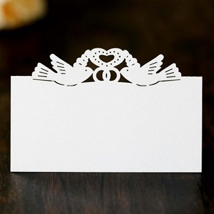 Foreign trade new love pigeon seat card laser hollow butterfly seat card sign-in desk card seat card wholesale