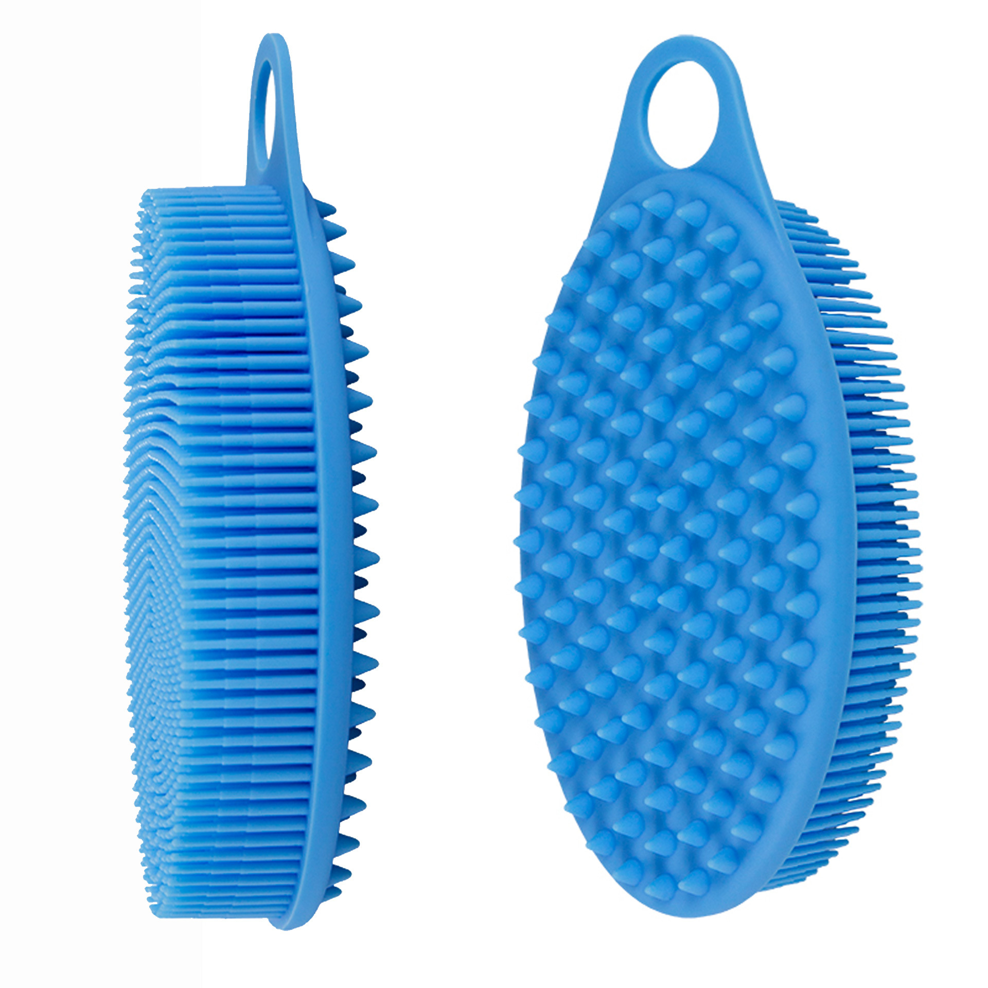Cepillo de baño de silicona cepillo de baño de doble cara cepillo de baño de silicona artefacto casero cepillo de baño de mango largo frota espalda cepillo de baño de masaje poligonal