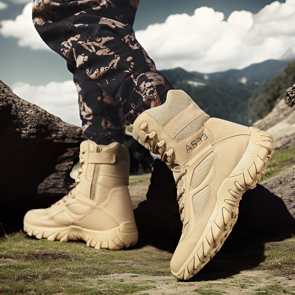 Botas militares tácticas altas al aire libre para hombres, zapatos de senderismo para hombres, botas de entrenamiento profesional para acampar, botas deportivas al aire libre de combate