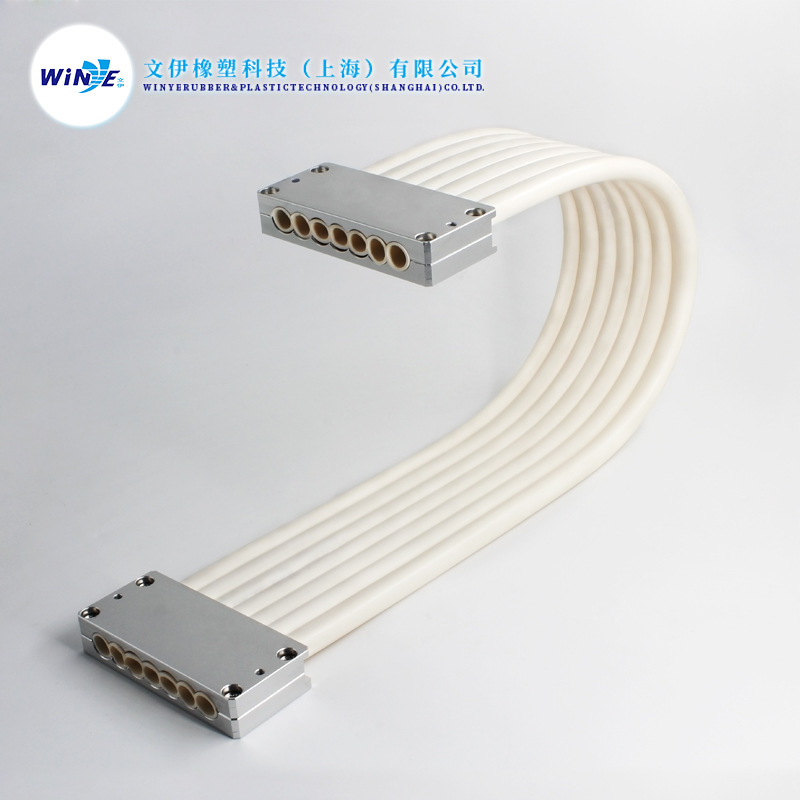 winye文伊7排柔性硅胶拖链  耐磨应用广泛无尘橡胶拖链