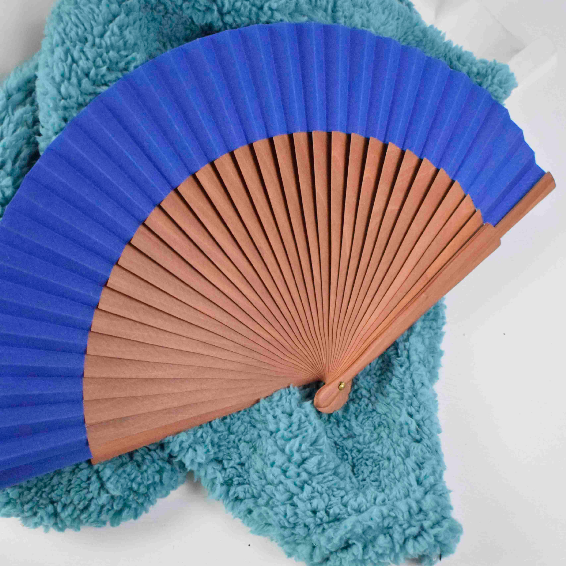 34 poliéster cuadrado ventilador de algodón brillante textura cepillo tung óleo hierro hueso de madera ventilador de madera español hermoso ventilador de regalo hecho a mano