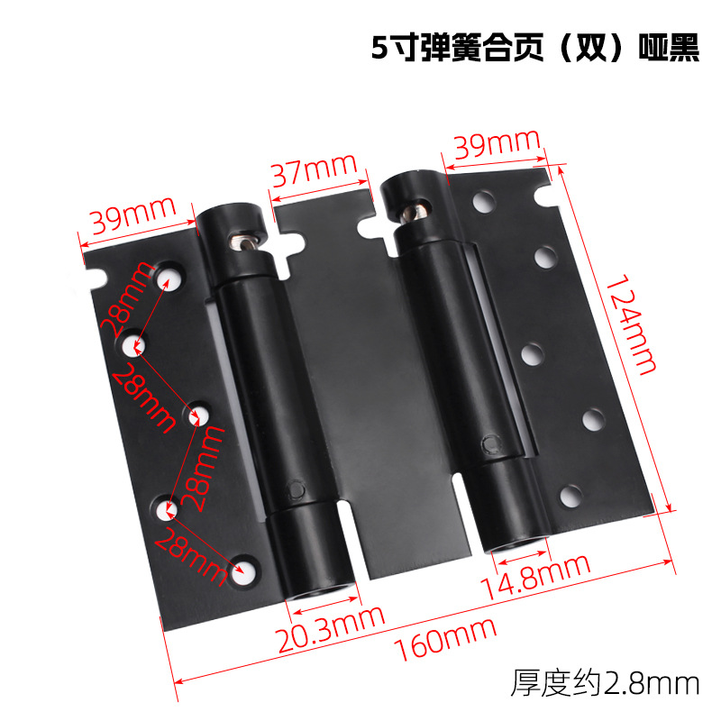 Puerta de entrada libre bidireccional con bisagra de resorte abierta automática de rebote doble puerta de cintura de 4 pulgadas y 5 pulgadas de hardware de acero inoxidable