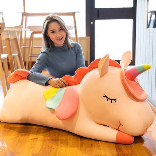 Cross-border unicorn pillow doll children's gift plush toy large doll toy stall gift wholesale