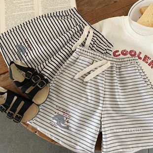 Children's Casual Pants Bang Cheng 2025 Summer Boys and Girls Striped Pants Summer Small and Medium-sized Children's Loose Shorts H0238