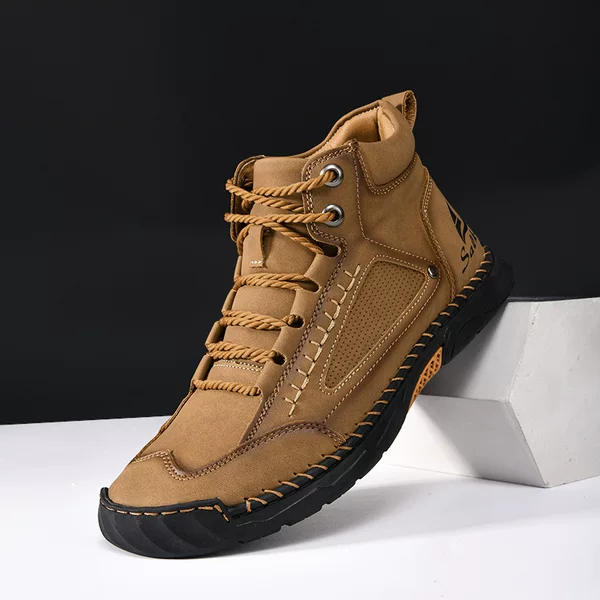 Amazon's New Autumn and Winter High-Top Martin Boots for Men, Cross-Border Large Size Leather Boots, Foreign Trade Hand-Stitched Popular Men's Boots