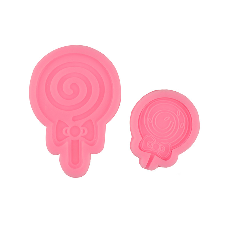 Grande y pequeño Lollipop silicona fondant cake molde para hornear DIY chocolate aromaterapia yeso decoración Accesorios