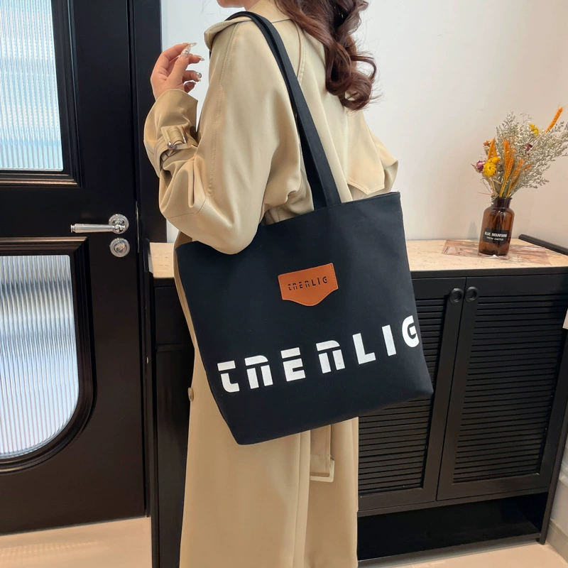 Shopping bag, capacious linen bag, one-shoulder bag