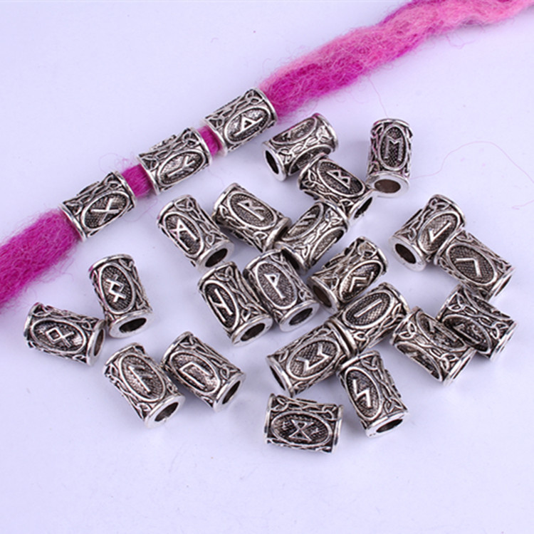 Wig Dirty Braid Jewelry Beads Hair Accessories Braid Decoration DIY Retro Alloy Viking Character Mother Big Hole Beads