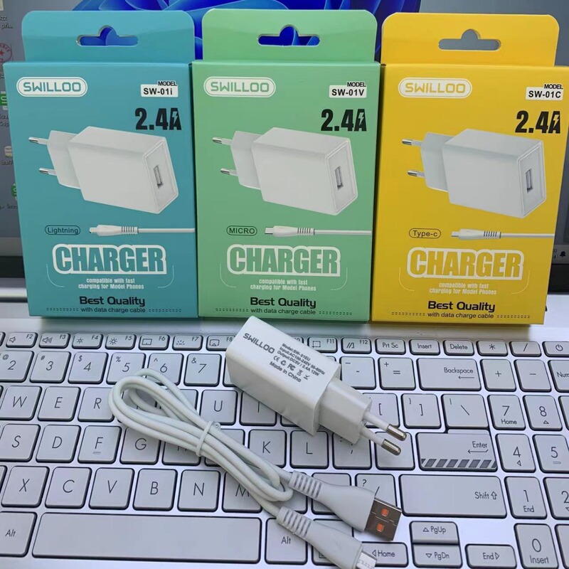 Hot Selling Swilloo USB Charger 2.4A Fast Charger Android Type C Lightning