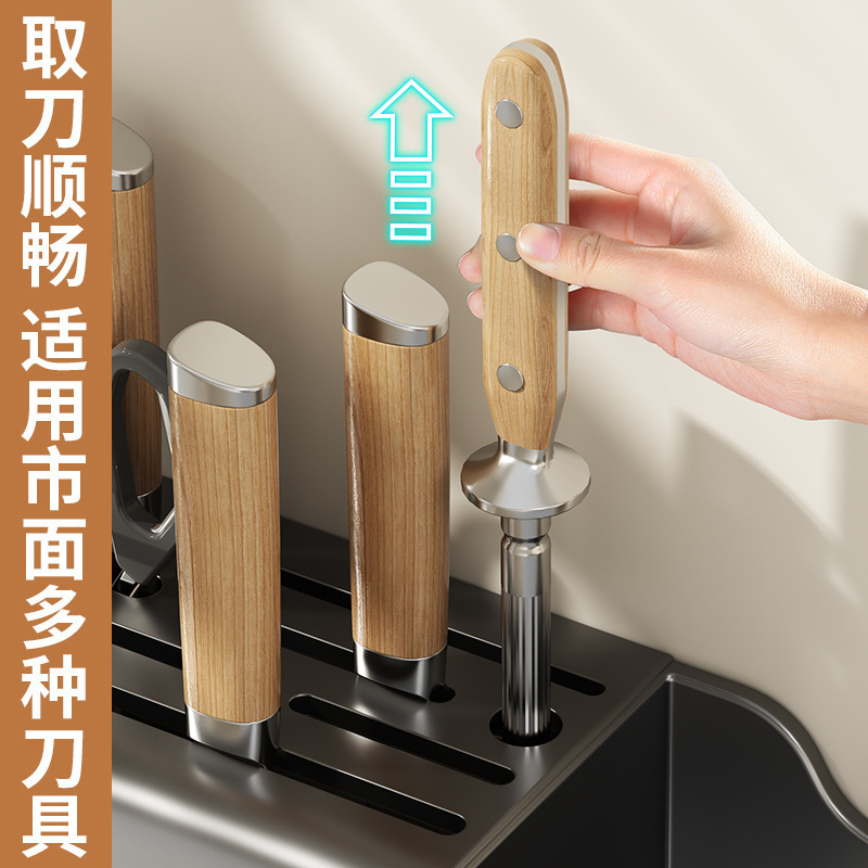 メーカーは多機能包丁ラック、家庭用カウンタートップ壁掛け箸収納ラック、一体型ラックを供給しています。|undefined