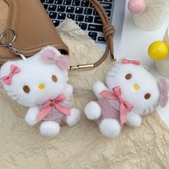 Ins少女心kitty公仔ぬいぐるみかわいいストラッププレゼント高颜値バッグキーホルダー人形ストラップ女