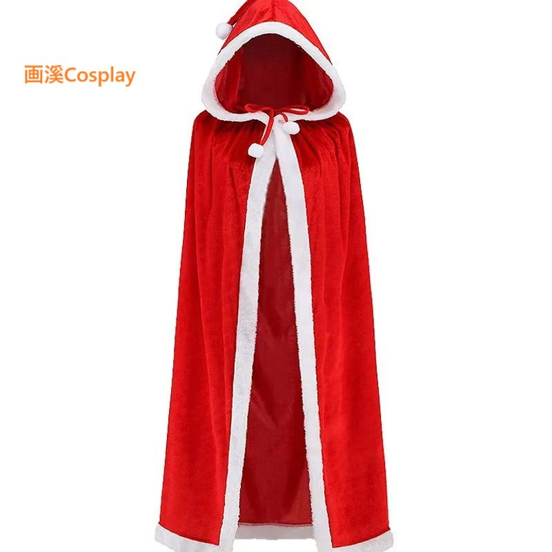 Рождественский плащ для взрослых и детей, золотой бархатный плащ с капюшоном, короткий бархатный с утолщенным шариком, косплей