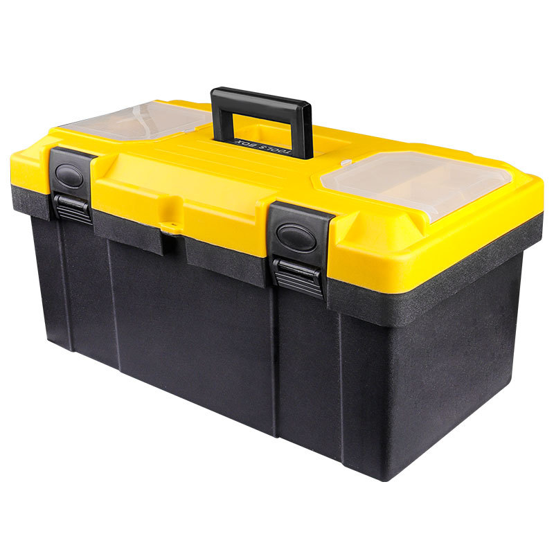 Los fabricantes venden al por mayor maquinaria de reparación de automóviles domésticos, caja de almacenamiento de herramientas de hardware, caja de herramientas de plástico de 21 pulgadas