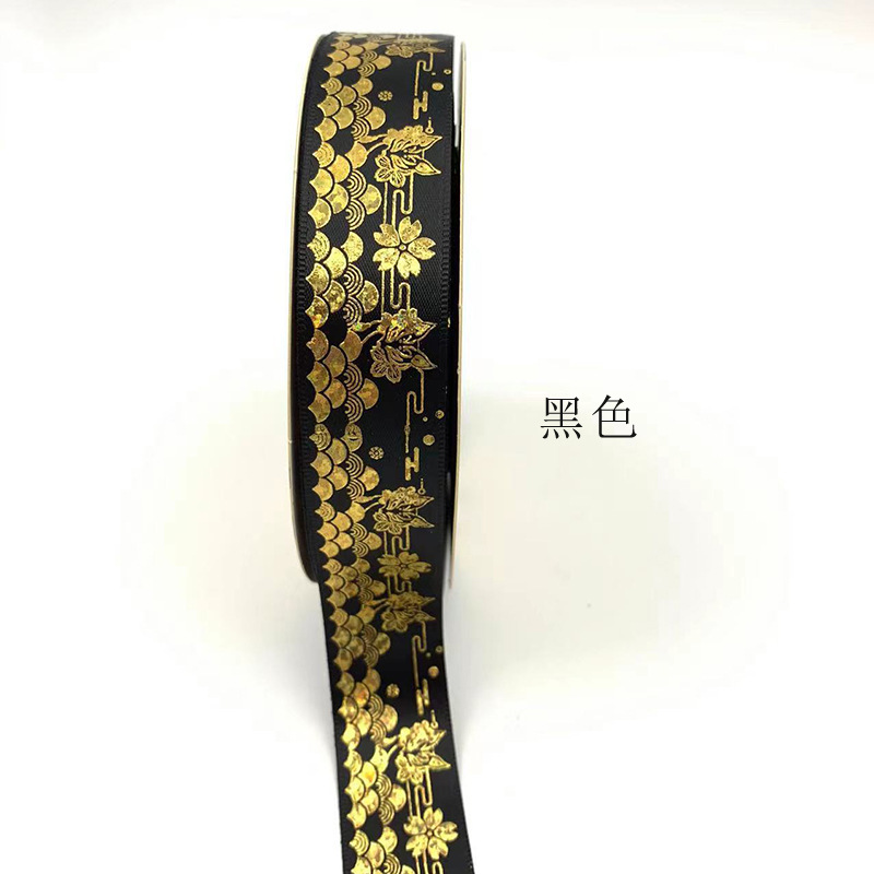 2,5 cm NUEVO LÁSER gilding xiangyun Tiangong barra bandeja hecha a mano cinta caja de regalo embalaje cinta directa de la fábrica